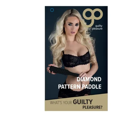 Paddle BDSM Guilty Pleasure Diamond Pattern Nero 35–40 cm