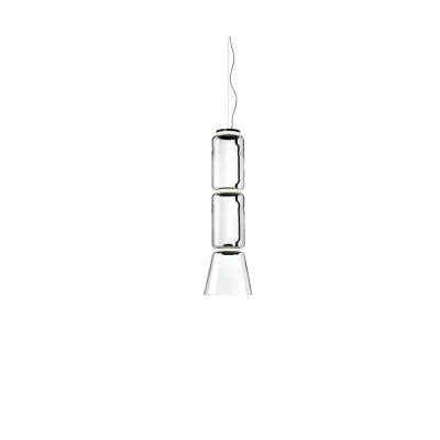 Flos Lampada a sospensione Noctambule Suspension 2 Low Cylinder Cone finitura nero