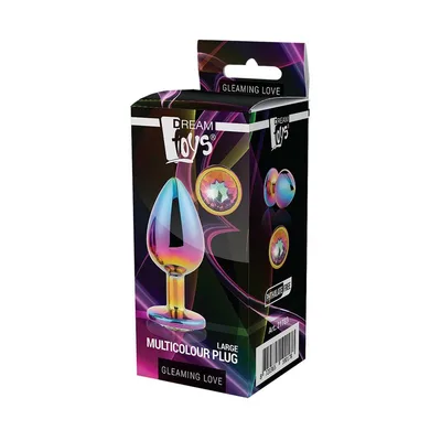 Plug anale Dream Toys Gleaming Love L 9,5 cm alluminio multicolore gemma