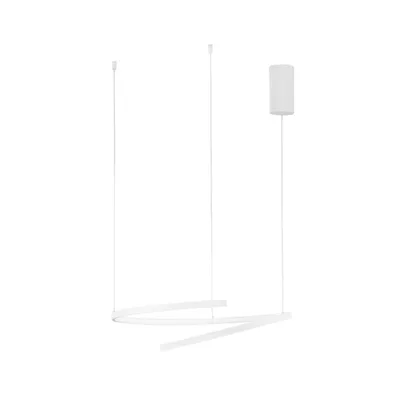 Lampada a sospensione LED bianca moderna in metallo, 38W, CCT, 150x60cm