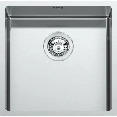 Barazza Lavello una vasca quadra R12 1QR406 finitura inox AISI 316 satinato da 40x40 cm