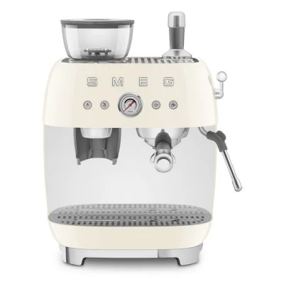 Smeg Macchina da caffè espresso manuale con macinacaffè EGF03CREU finitura panna