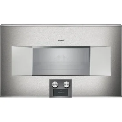 PRONTA CONSEGNA - Gaggenau Forno combinato a vapore con cerniere a sinistra da incasso BS485112 finitura inox da 76 cm