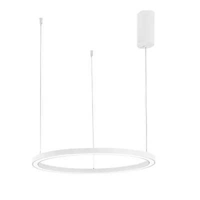 Lampadario a sospensione LED Bianco circolare in Alluminio 30W, CCT, 150x60cm