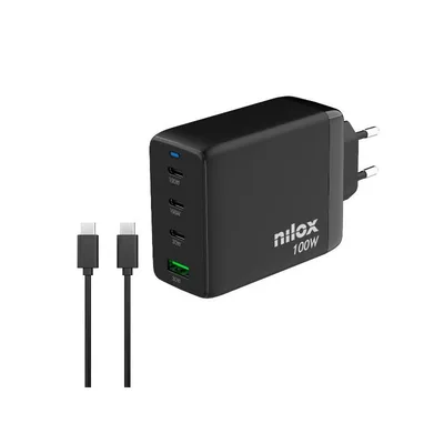 NILOX PC COMPONENTS CARICATORE GAN 100W 4 PORTE NXGANUSBC100