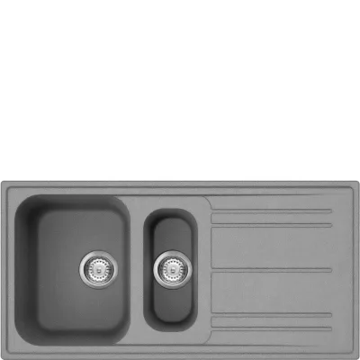 Smeg Lavello una vasca con vaschetta e gocciolatoio LZ102CT finitura cemento da 100 cm