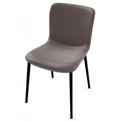 PRONTA CONSEGNA - Calligaris OUTLET Sedia Annie CS1852 con struttura in metallo P15 nero opaco e seduta in tessuto S95 Skuba tortora