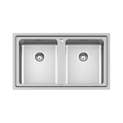 Foster Lavello due vasche 3274 050 finitura acciaio inox da 86x50 cm - IN PROMOZIONE FINO AL 30/06