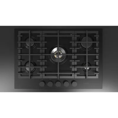 Fulgor Piano cottura a gas FUH 7541 G DWK MBK finitura acciaio nero opaco da 76 cm