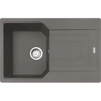 Franke: Lavello una vasca con gocciolatoio Urban Incasso UBG 611-78 114.0686.752 finitura fragranite stone grey da 78x50 cm