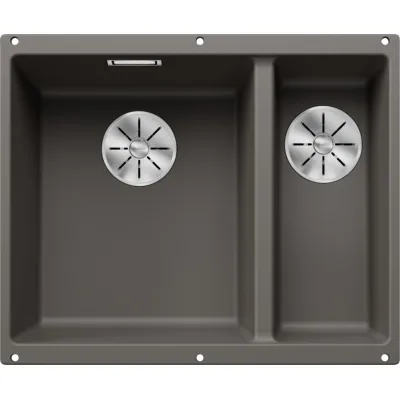 Blanco | Lavello una vasca SX con vaschetta SUBLINE 340/160-U 1527345 finitura grigio vulcano da 55.5x46 cm - Sottotop