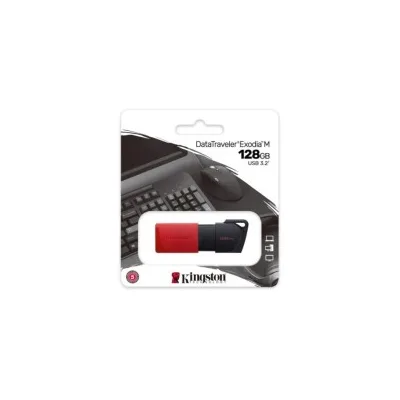 Pendrive Kingston DataTraveler Exodia M 128 GB Chiavetta USB 3.2 Gen 1 Tappo mobile DTXM/128GB