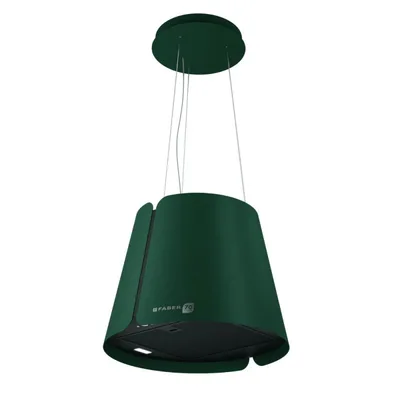 Faber Cappa a isola sospesa BEAT DF/BK MATT F45 345.0740.252 finitura verde/nero opaco da Ø43 cm