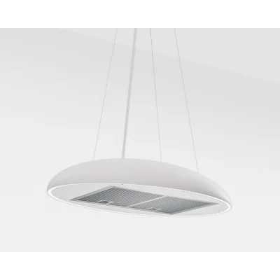 Airforce Cappa a isola filtrante ECLIPSE PWH/F/90 CCECL9080 finitura bianco perla da 90 cm