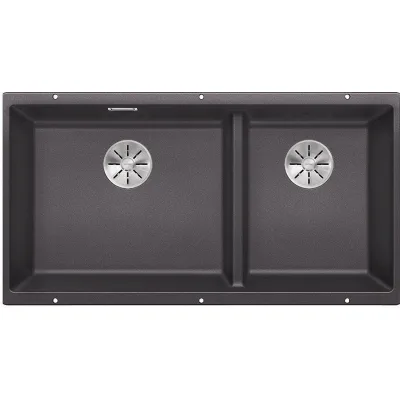 Blanco | Lavello due vasche SUBLINE 480/320-U 1519475 finitura grigio roccia da 85.5x46 cm - Sottotop