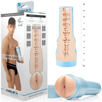 Fleshjack Boys Reno Gold Golden Boy Masturbatore Uomo SuperSkin 25 cm