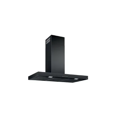 Foster Cappa a parete aspirante 2504 394 finitura acciaio nero da 90 cm