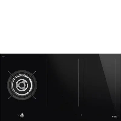 Smeg S Piano cottura misto induzione/gas PM3953D in vetroceramica nero da 90 cm - IN PROMOZIONE FINO AL 6/07