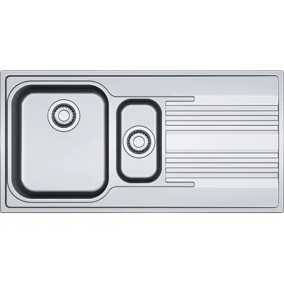Franke: Lavello una vasca con vaschetta e gocciolatoio destro SRX 651 101.0356.885 in acciaio inox da 100 cm