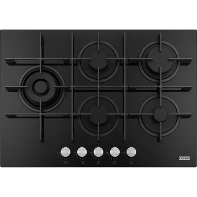 Franke: Piano cottura a gas Maris 750 FHMA 755 4G DCL C 106.0734.777 in cristallo nero da 73 cm