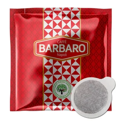 100 Cialde Caffè Barbaro Miscela Rossa Ese 44 filtrocarta