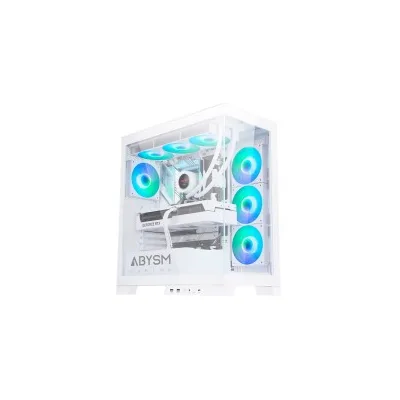 CASE ABYSM SAVA ARGB AB123512 Tower ATX ITX Micro ATX bianco Vetro temperato laterale e anteriore