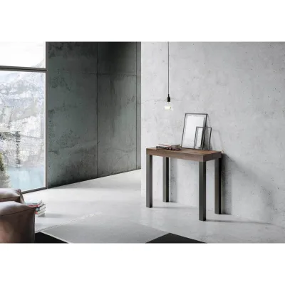 Itamoby Consolle allungabile Everyday in nobilitato e talaio in ferro da 90x40(300) cm