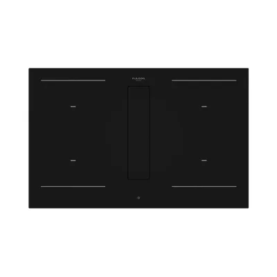 Fulgor Piano cottura a induzione con cappa aspirante integrata Aria+ FHH 800 ID TC BK in vetroceramica nero da 80 cm
