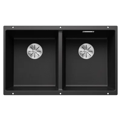 Blanco Lavello a due vasche SUBLINE 350/350-U Dark Steel 4523574 finitura antracite da 75x46 cm - Sottotop