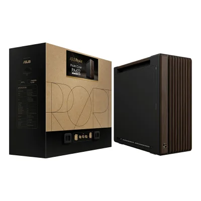 ASUS ProArt PA602 Wood Edition Metal Panel Case Midi Tower E-ATX Modern Black