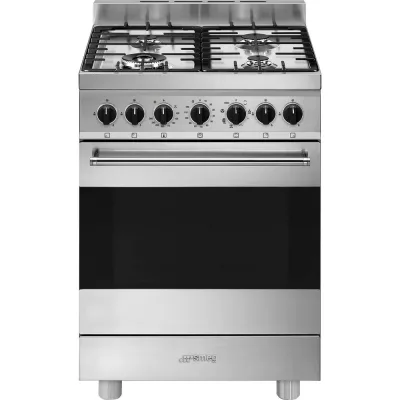 Smeg Cucina B61GMX2 con forno termoventilato e piano cottura gas finitura acciaio inox da 60x60 cm - IN PROMOZIONE FINO AL 30/06