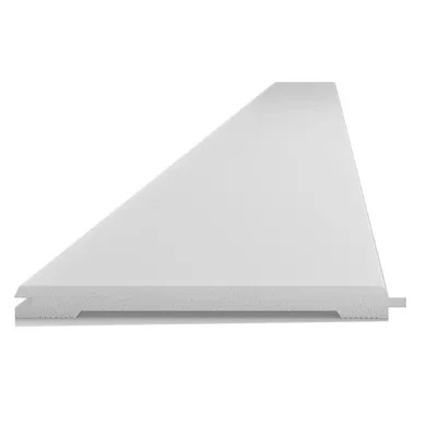 Pannello doga murale 3D decorativo in duropolimero bianco 150x13x2800 mm (minimo 5 pz)