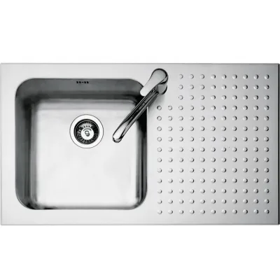 Barazza Lavello una vasca con gocciolatoio dx 1IS9060/1D finitura inox satinato da 86x50 cm - PROMOZIONE ATTIVA FINO AL 19/10