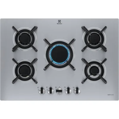 Electrolux Piano cottura a gas KGU753723Z finitura inox da 75 cm