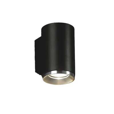 Applique da interni in alluminio nero ip20 attacco gu10