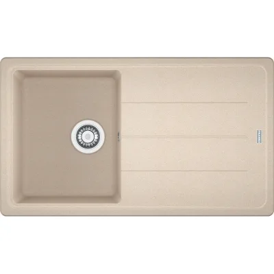 Franke: Lavello una vasca con gocciolatoio Boston Incasso BFG 611-86 114.0370.206 finitura fragranite avena da 86x50 cm