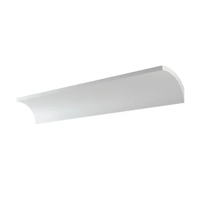 Applique moderna a veletta in alluminio bianco goffrato, LED da 15W, 60x8cm