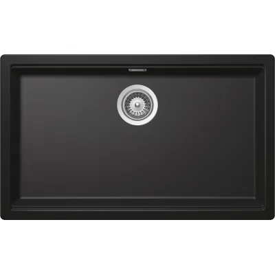 Schock Lavello una vasca KIRUNA N100XL KIRN100XLFBNGT finitura nero opaco da 74.5x44.7 cm