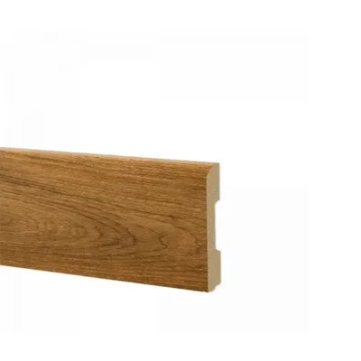 Battiscopa in duropolimero effetto legno rovere caldo 2000x68x10mm