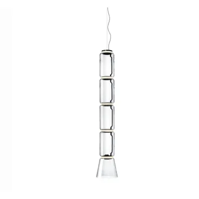 Flos Lampada a sospensione Noctambule Suspension 4 Low Cylinder Cone finitura nero