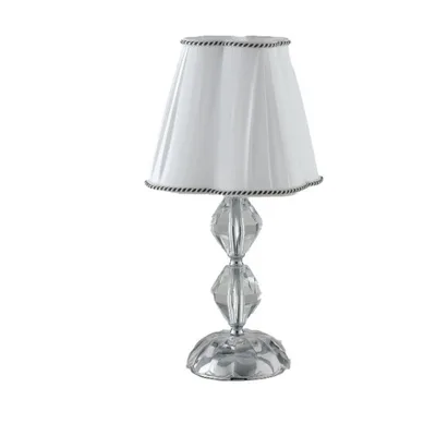 Lampada da tavolo luxury cromo in cristallo, 1 luce E14, 25x47cm