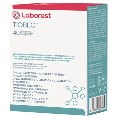 Tiobec 40 compresse nuova formulazione senza glutine senza lattosio