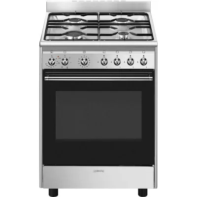 Smeg Cucina CX60GMX con forno ventilato e piano cottura gas finitura acciaio inox da 60x60 cm