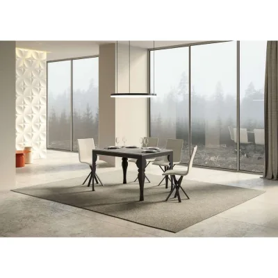 Itamoby Tavolo allungabile Paxon Evolution in nobilitato e talaio in ferro antracite da 120(224)x90 cm