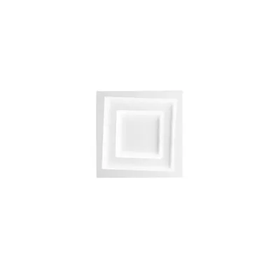 Applique quadrata in alluminio e acrilico bianco, 1 LED 20W, CCT, 26x26cm