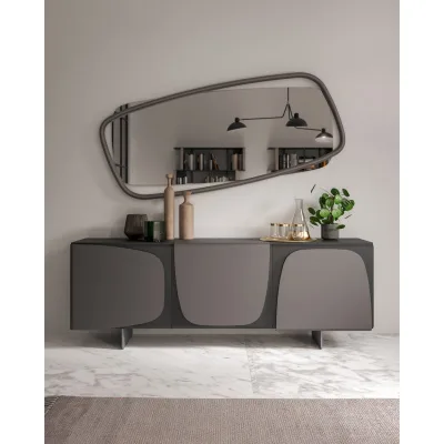Ozzio Specchio Golden Wood art. X037 con cornice in legno da 188.5x87.5 cm