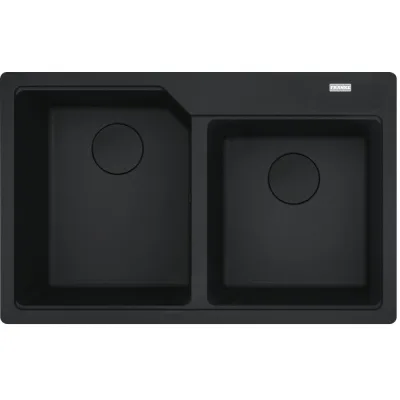 PRONTA CONSEGNA - Franke: Lavello due vasche Urban Incasso UBG 620-78 114.0718.498 finitura black matt da 78x50 cm