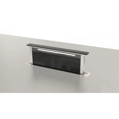 Fulgor Cappa da base FDDH 900 TRC BK finitura vetro nero da 83 cm