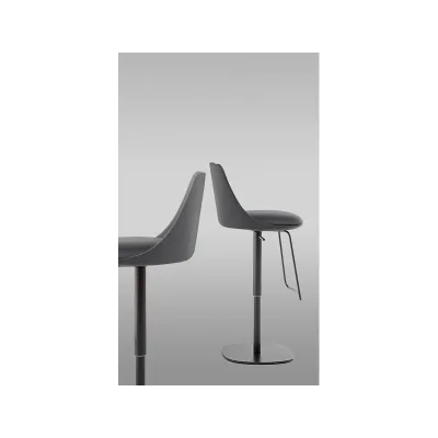 Bonaldo Sgabello Itala Too H 60/80 con base girevole in metallo e seduta a scelta
