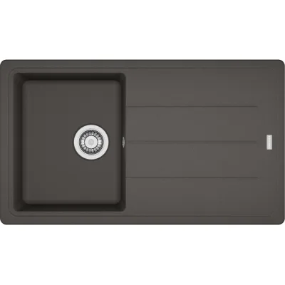 Franke: Lavello una vasca con gocciolatoio Boston Incasso BFG 611-86 114.0714.120 finitura grigio ardesia da 86x50 cm